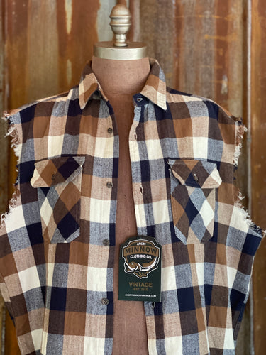 Busch Light Sleeveless Flannel